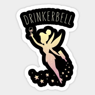 Drinkerbell Fairy Stars Cute Wine Drinking Sticker